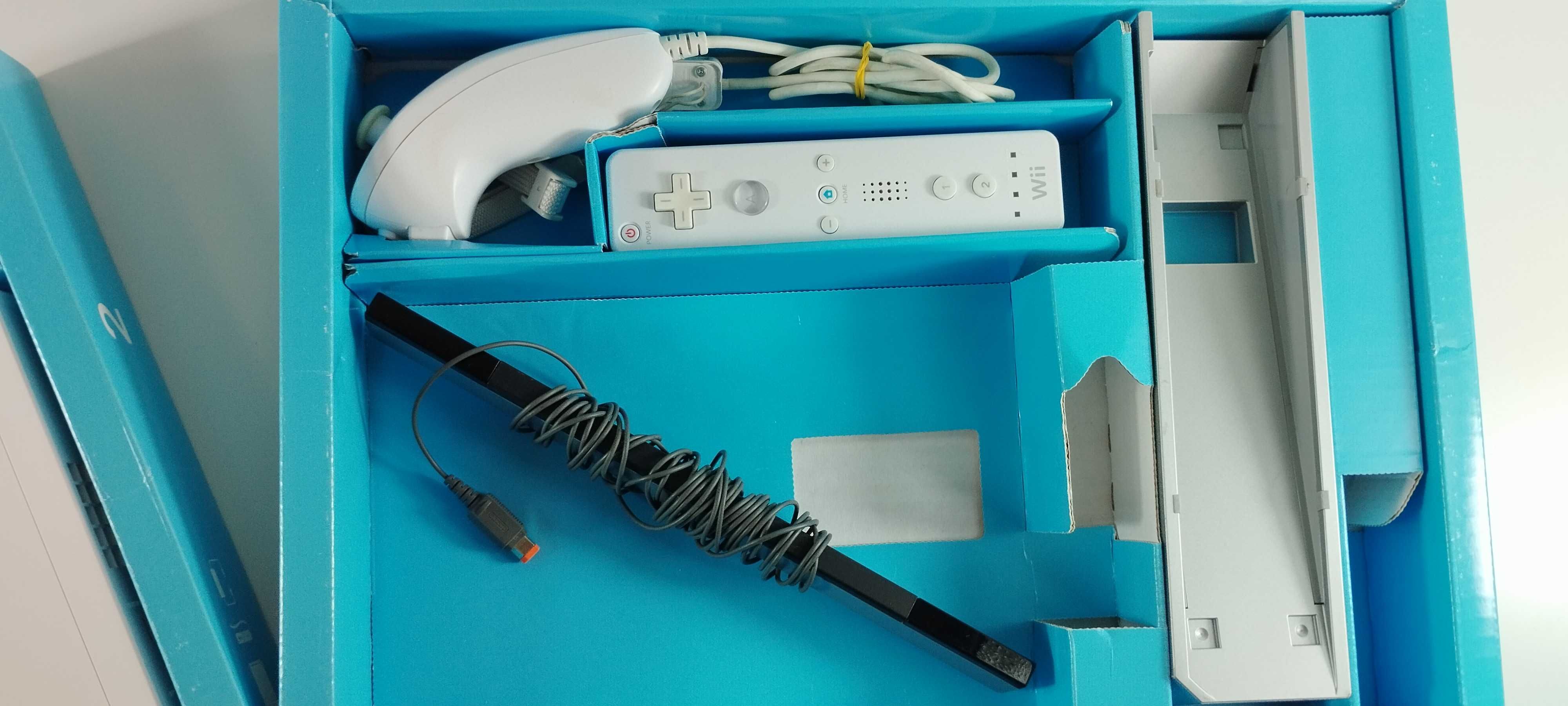 Nintendo Wii com caixa + 9 jogos