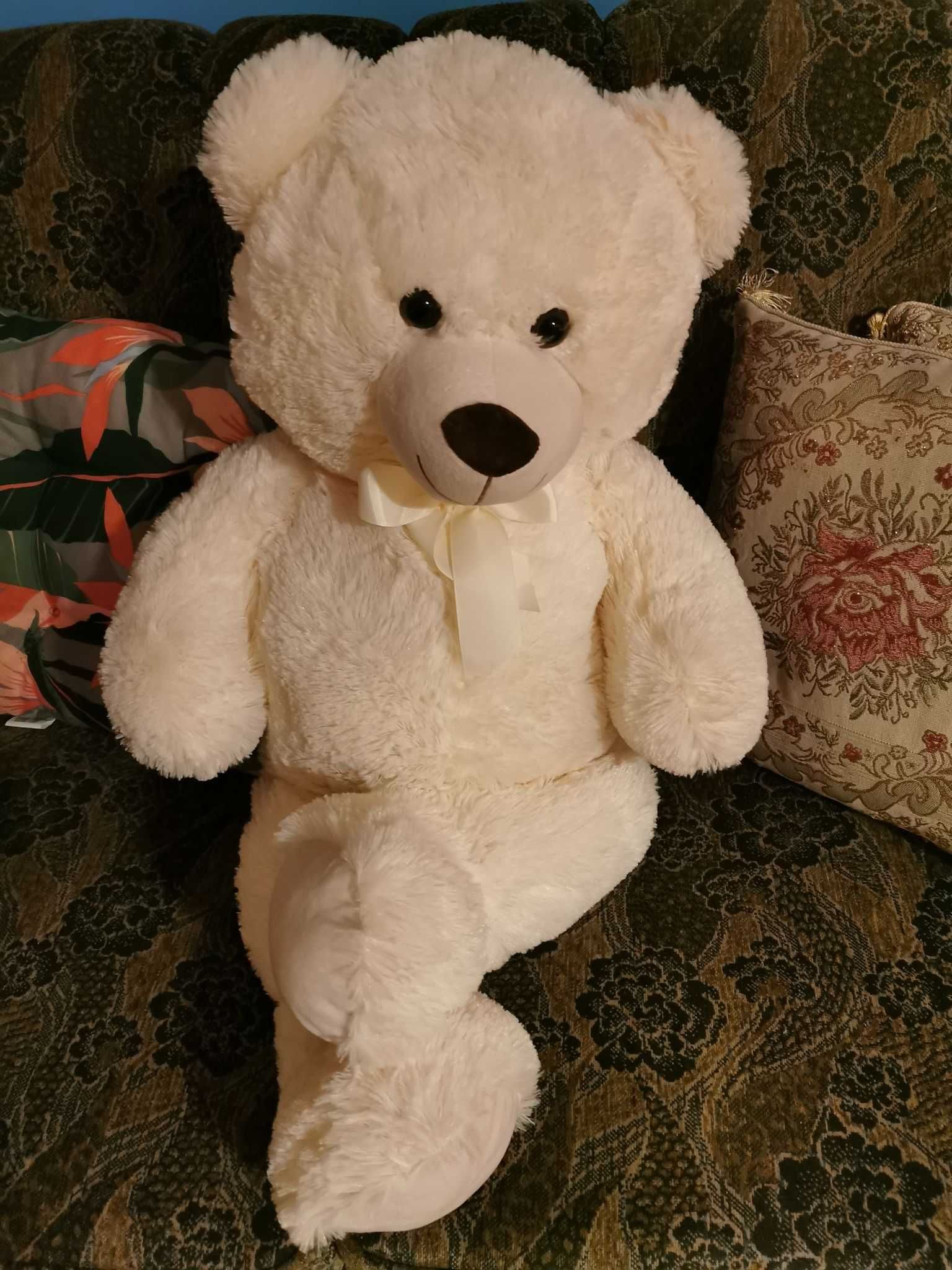 Smiki, Miś, maskotka, kremowa duży pluszak SMYK wys. około 80cm