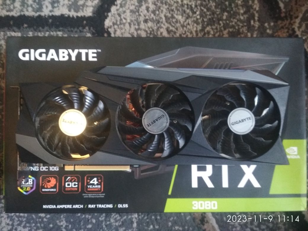 Відеокарта 3080 GIGABYTE GeForce RTX  GAMING OC 10G