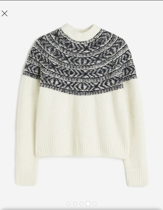 Жакардовий в'язаний светр жіночий, h&m