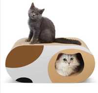 Drapak dla kota kartonowy domek budka z tektury falistej łóżko