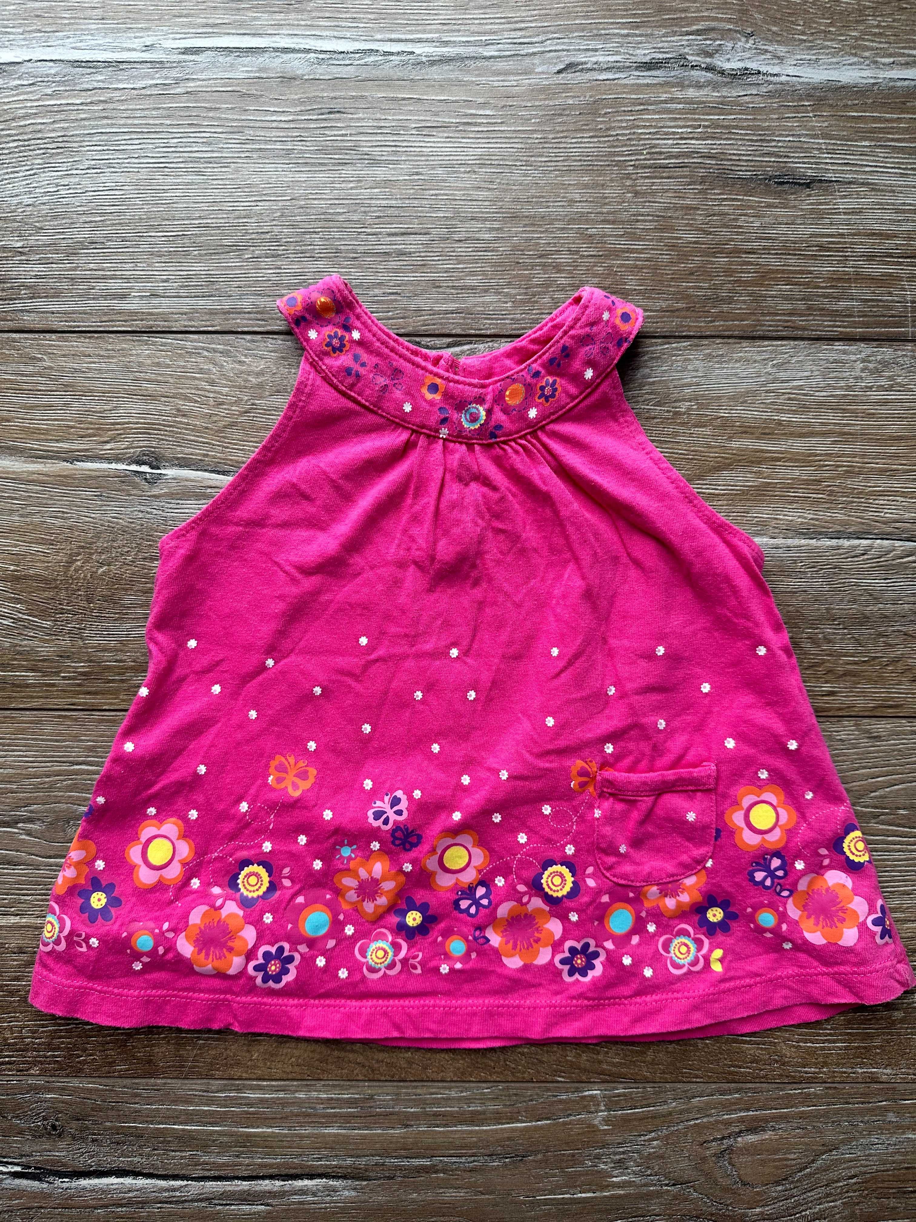 Sukienka różowa dla dziewczynki używana 62-68 cm 3-6 miesięcy Polecam