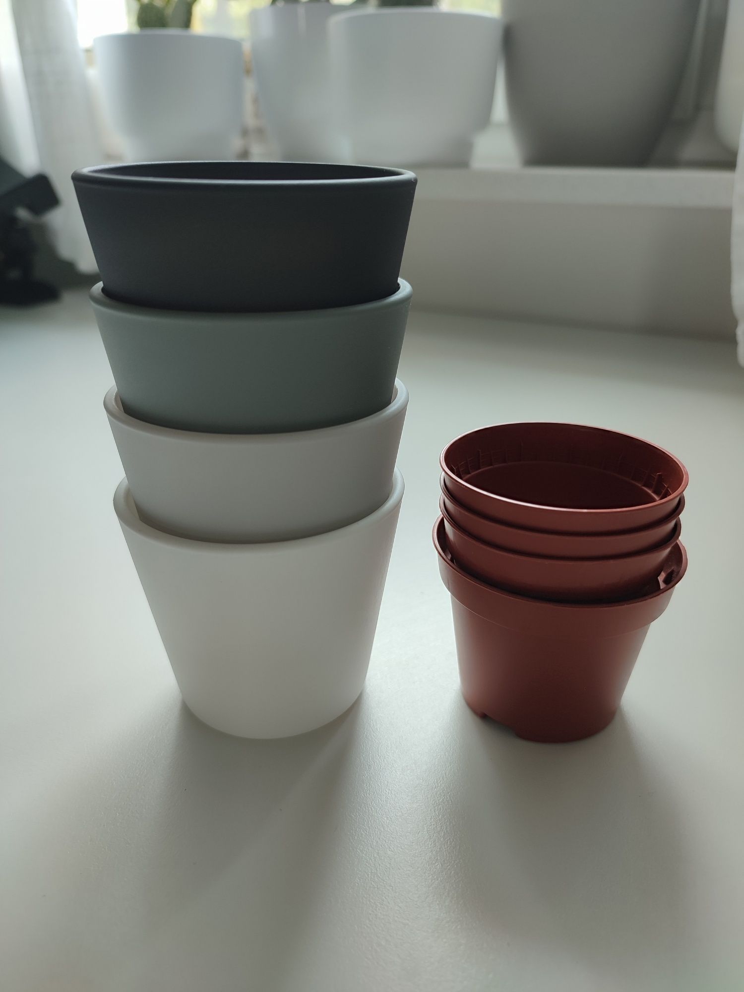 IKEA - Osłonki do małych kaktusów, sukulentów - 4 sztuki