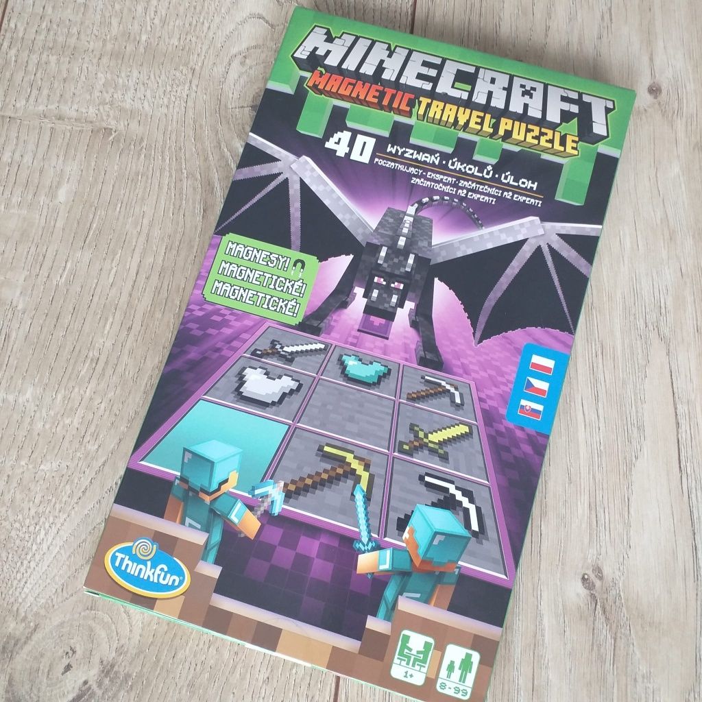 Minecraft magnetic travel puzzle układanka logiczna Thinkfun Nowa