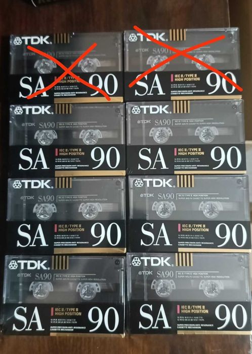 Kasety magnetofonowe TDK SA 90 nowe 6 sztuk