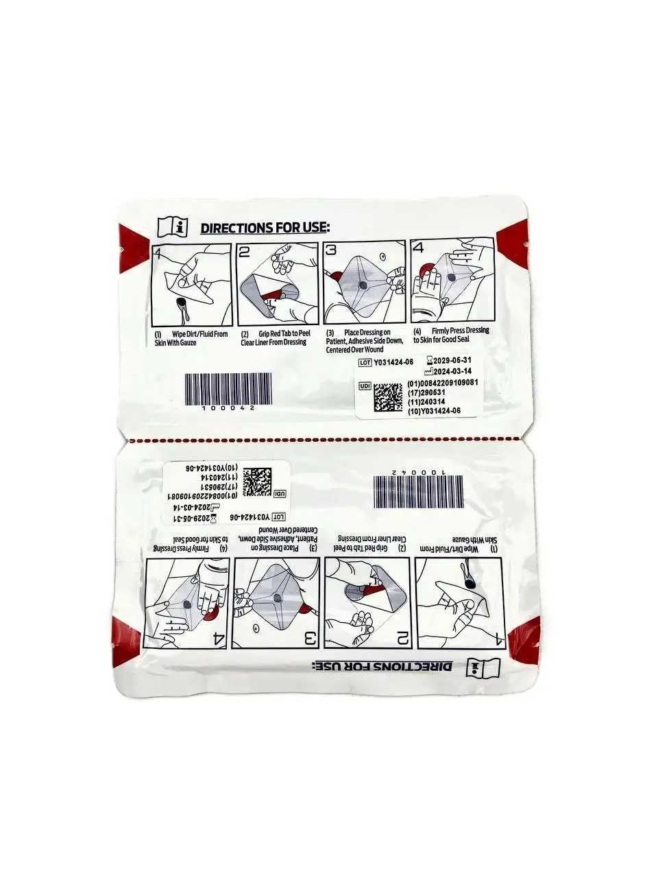 Оклюзійна наліпка HyFin Vent Compact Chest Seal Twin Pack