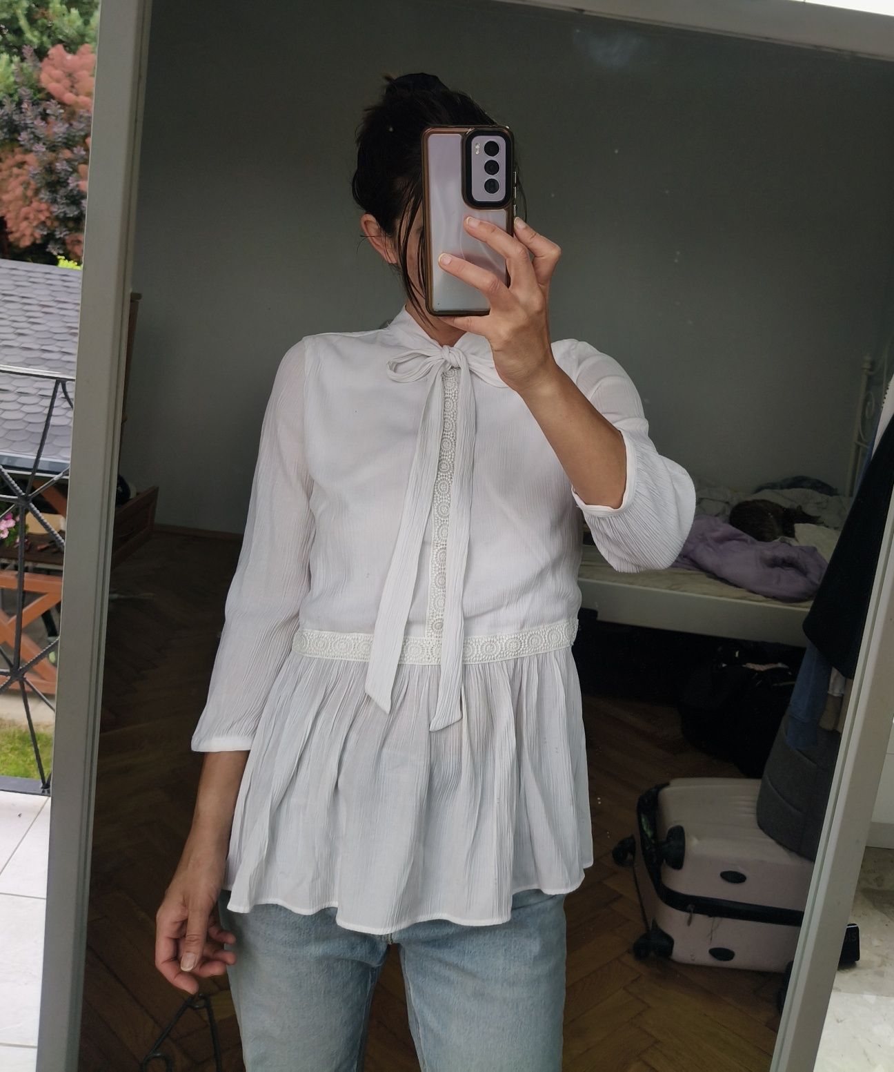 Reserved biała bluzka koszula white blouse S