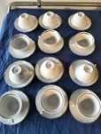 Conjunto de 12 chávenas VA fio prata
