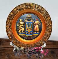 Декоративна тарілка Герб України Тарілка з українською символікою