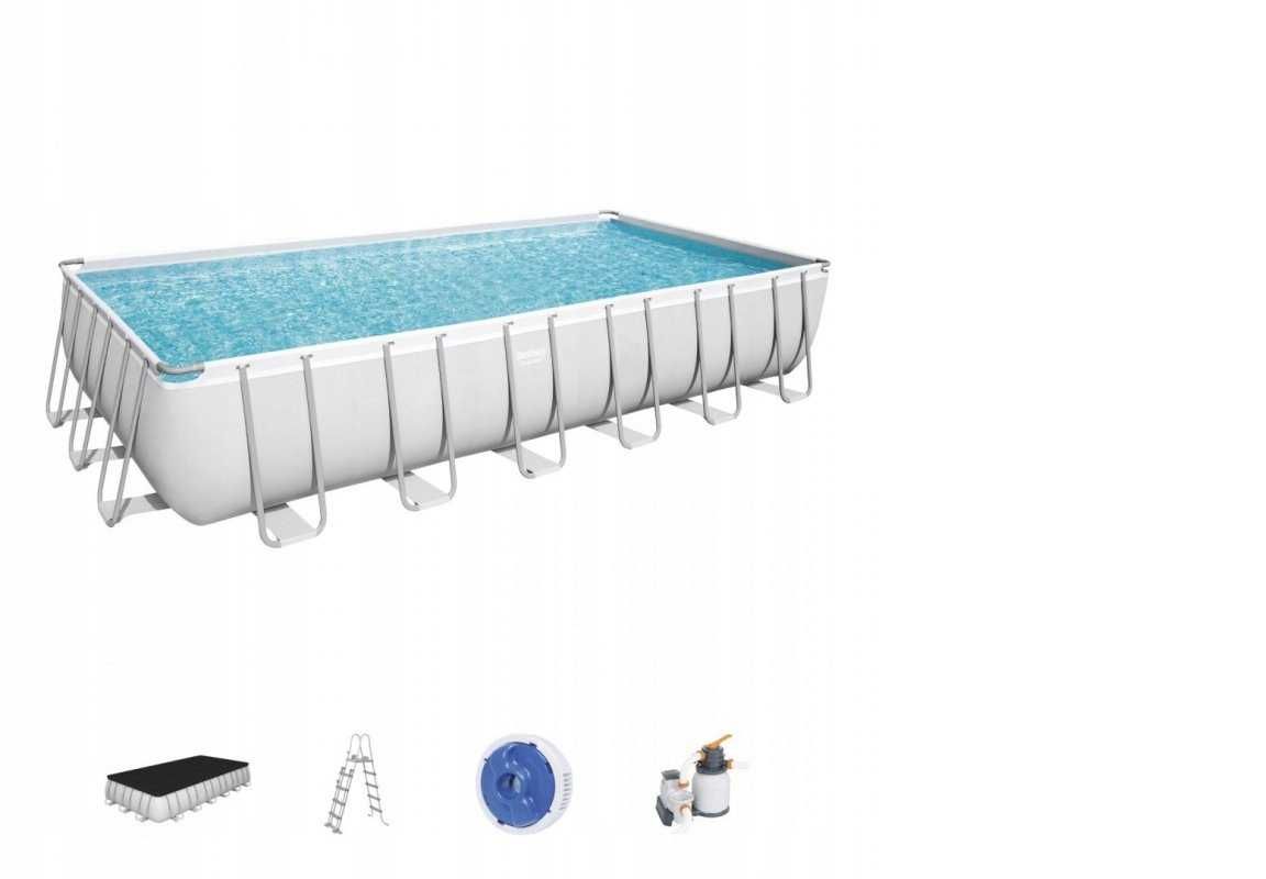 Basen stelażowy prostokątny Bestway 732 x 366 cm 56475 pompa piaskowa