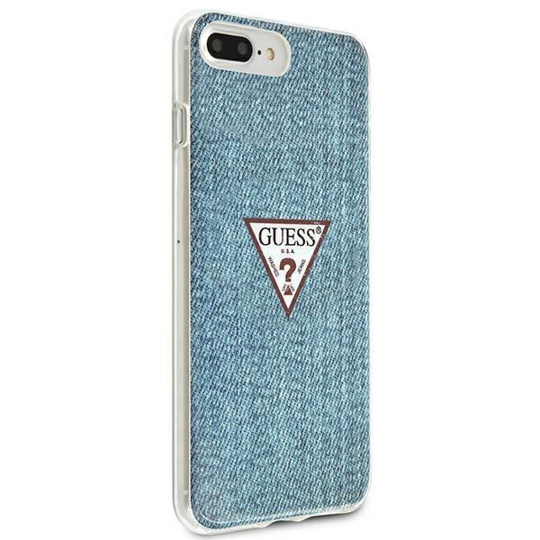 Etui Guess Jeans na iPhone 7/8 Plus - Niebieskie Hardcase