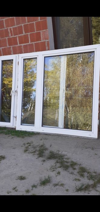 Okna plastikowe używane 2 bardzo duże cena za 2szt taniej