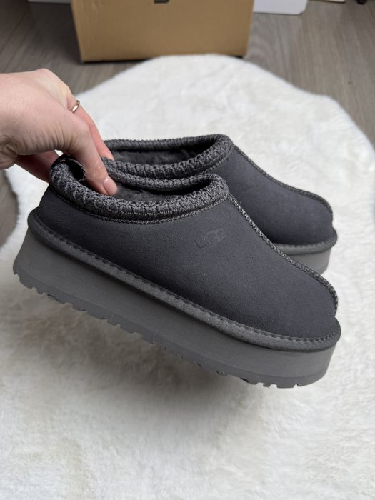 Уггі таз зимові хутро UGG Tazz Platform сірі