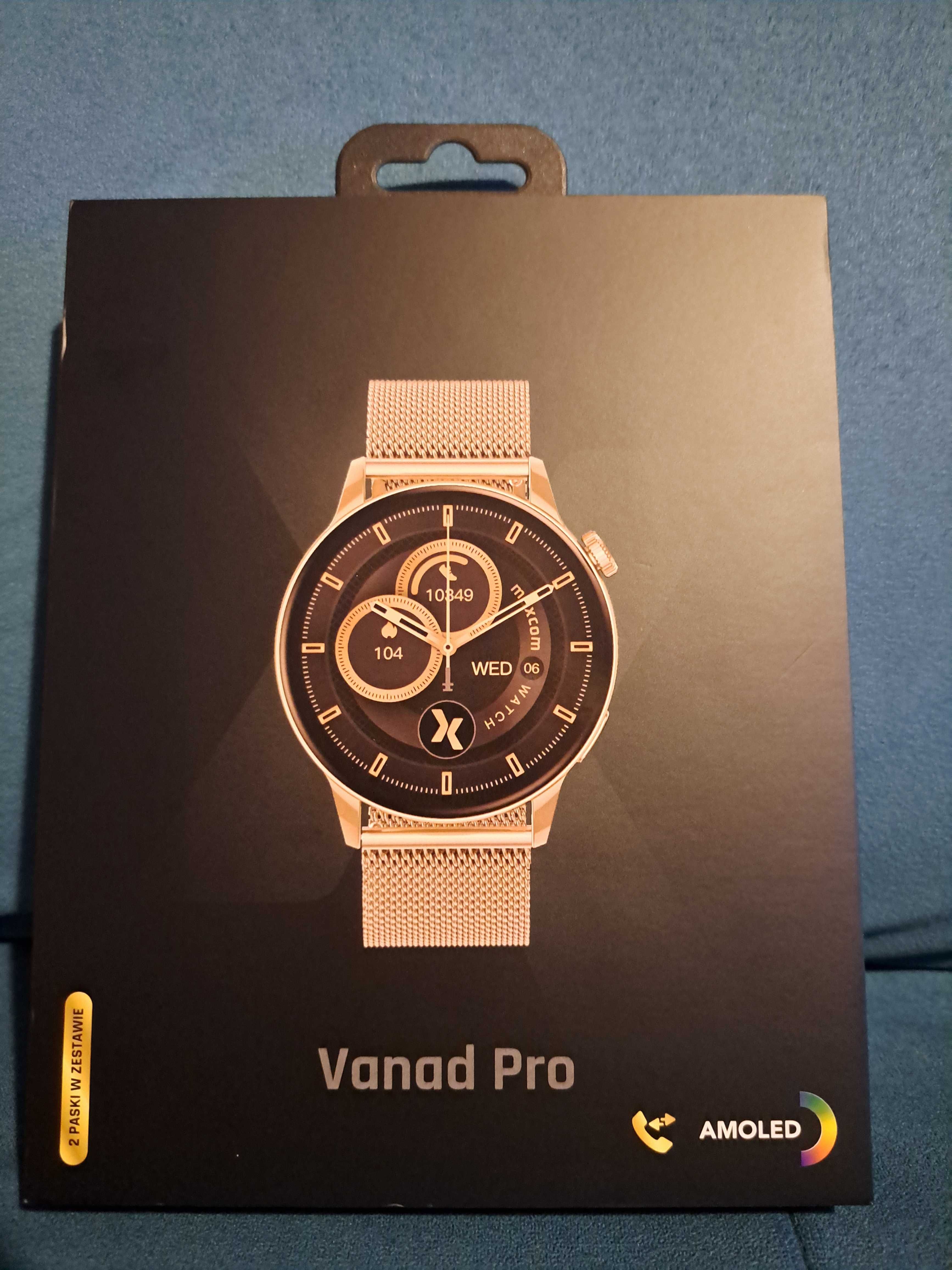 Smartwatch Maxcom FW58 Vanad Pro 46mm gold damski NOWY 2 lataGwarancji