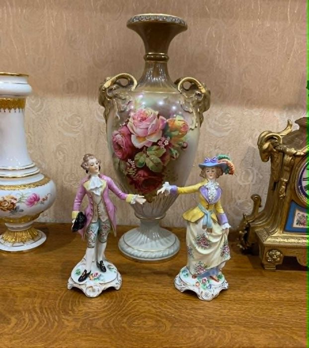 Рідкісна пара від Sitzendorf, старовинний канделябр SCHIERHOLZ