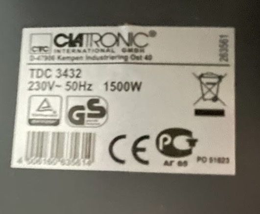 Żelazko parowe Clatronic TDC 3432