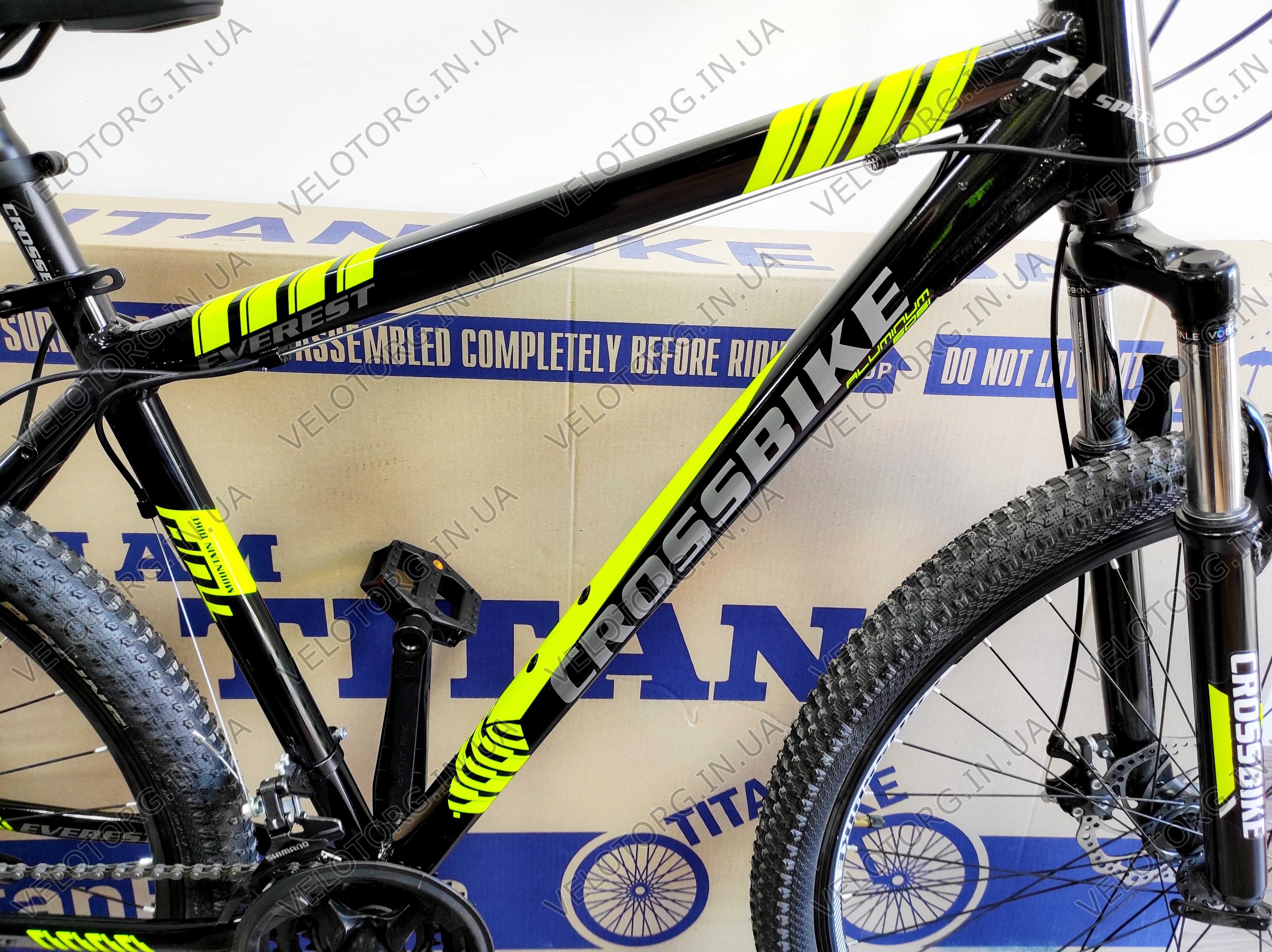 Велосипед Новий Алюмінієвий CrossBike Everest 27,5"-29" Рама 17"-19"