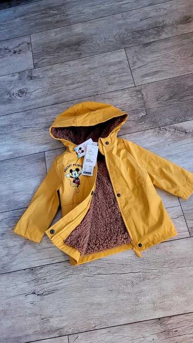 Disney pepco kurtka przeciwdeszczowa ocieplana 80cm