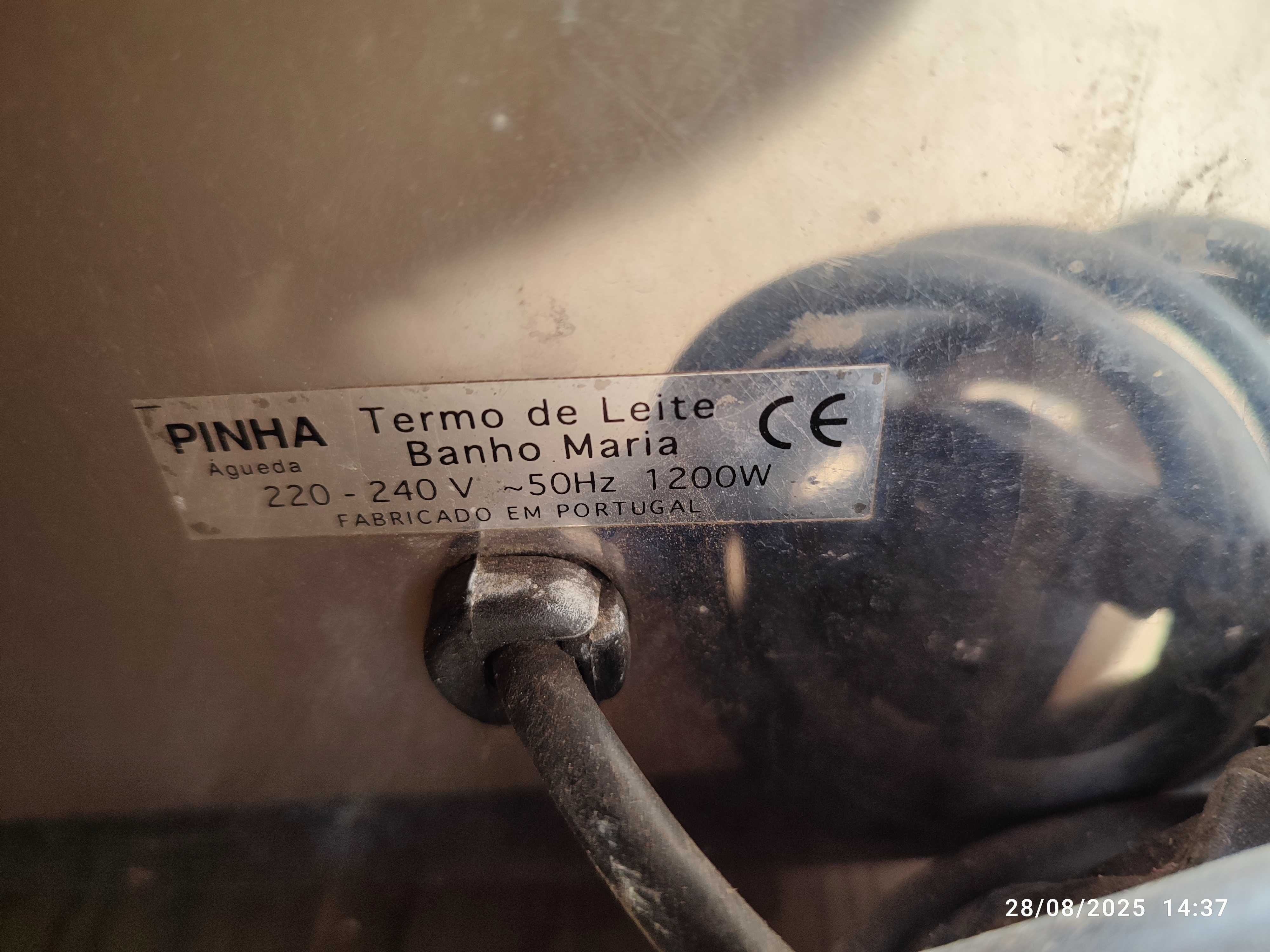 Termo leite banho maria