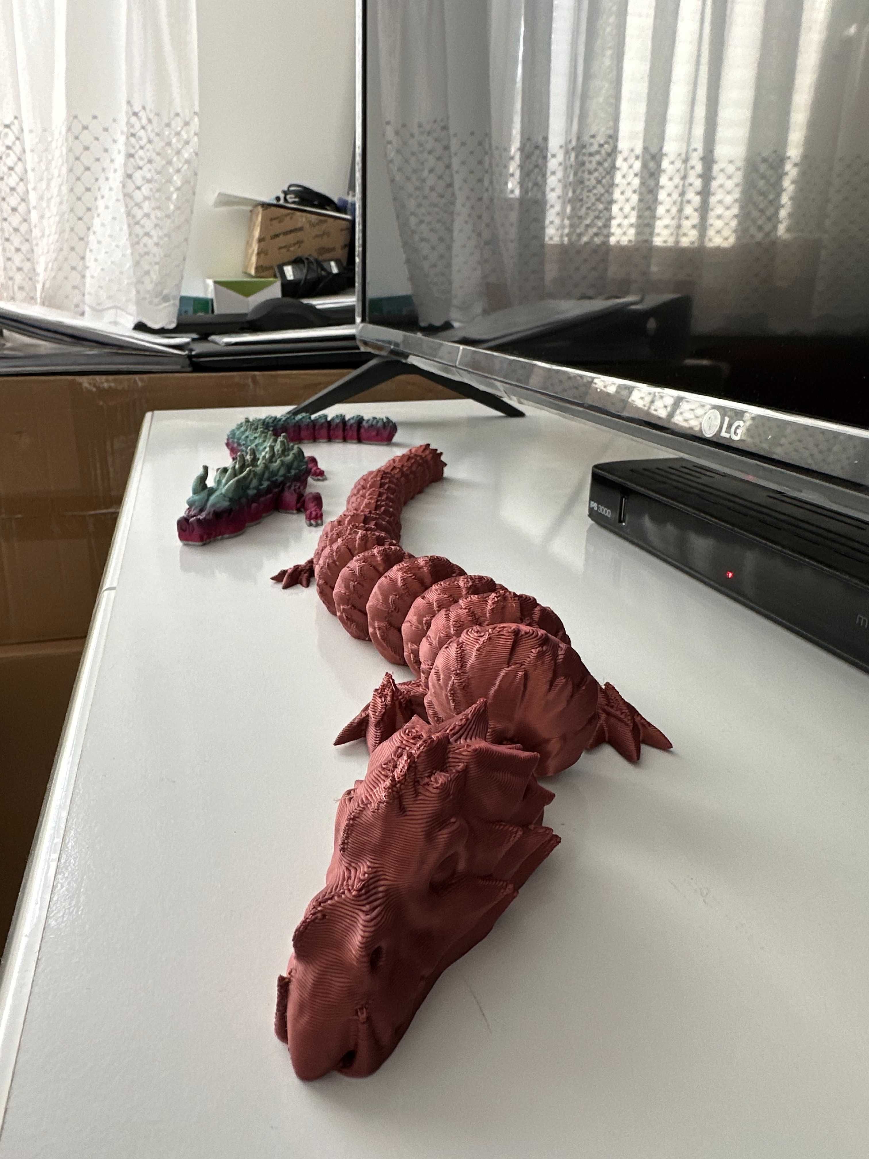 SMOK 3D figurka - przegubowy smok druk 3d 50 cm