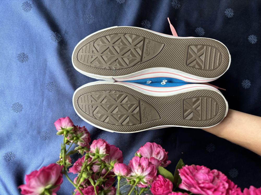 Голубі низькі конверси converse all star 39,5 розмір оригінал кеди