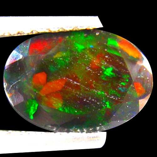 Piękny Opal Czarny Naturalny Owal 9x6mm 1,22ct WELO-ETHIOPIA