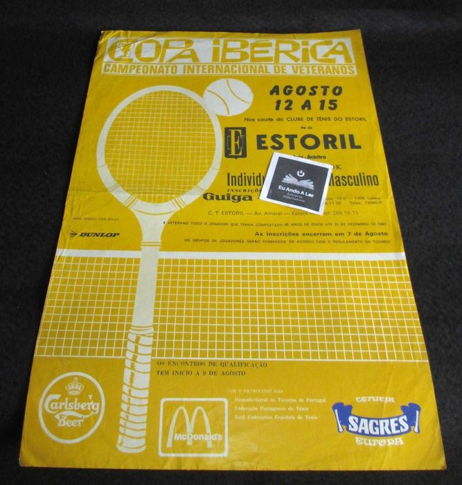 Poster Copa Ibérica Campeonato Internacional Veteranos Ténis Estoril