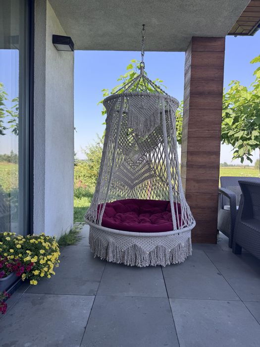 Fotel wiszący w stylu boho