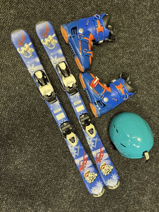 Zestaw Narty Junior Skitty 100cm + Buty Tecnica 21.5cm + kask Bolle