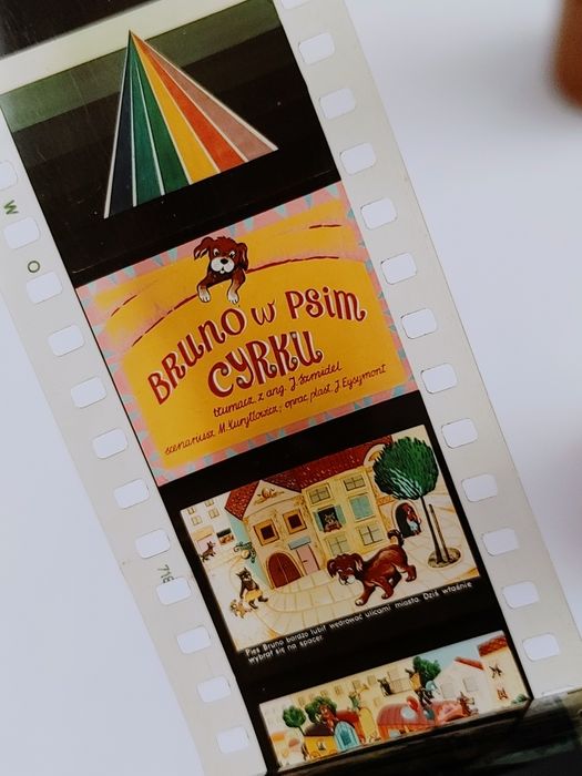 Bajka na rzutnik BRUNO W PSIM CYRKU bajki retro klisze prl na kliszach