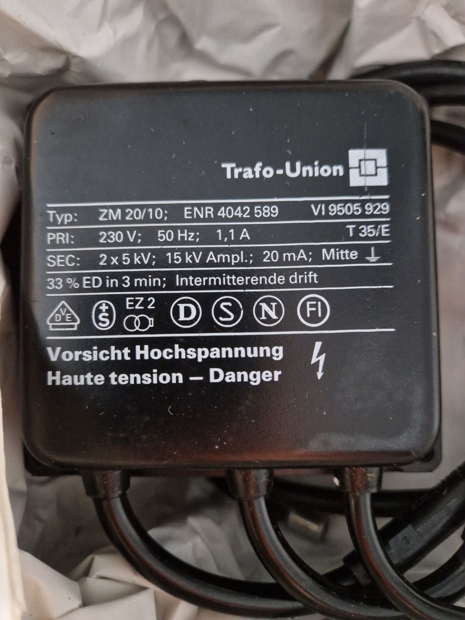 Viessmann Transformator zapłonu Trafo Union