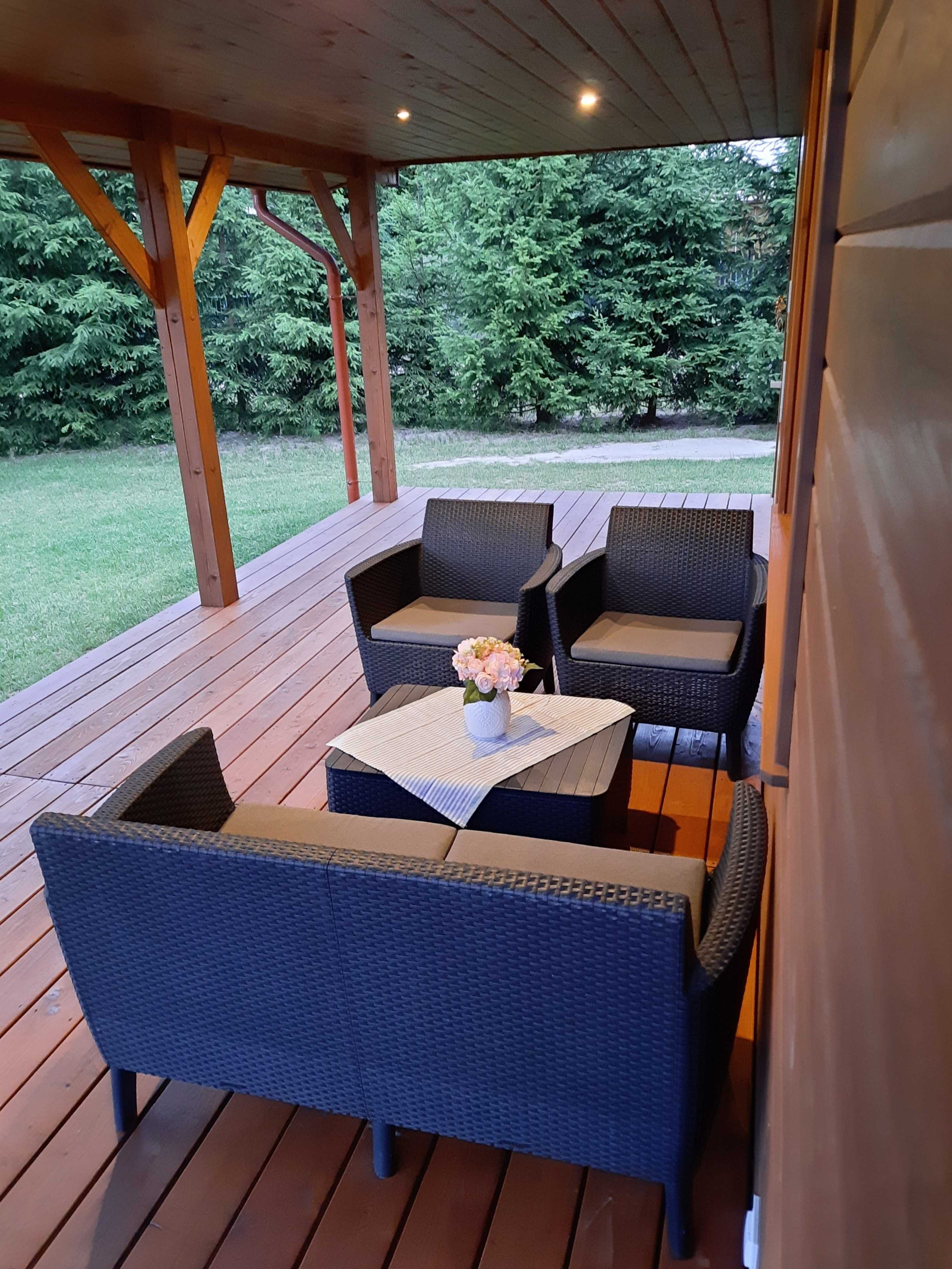 Mazury , domki całoroczne - Wzgórza Dybowskie balia z jacuzzi , sauna