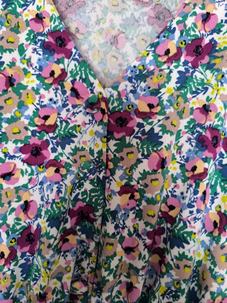 śliczna sukienka kwiaty floral print Reserved M L wesele Boho impreza