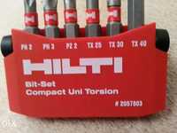 Bity Hilti komplet 6 szt.długie