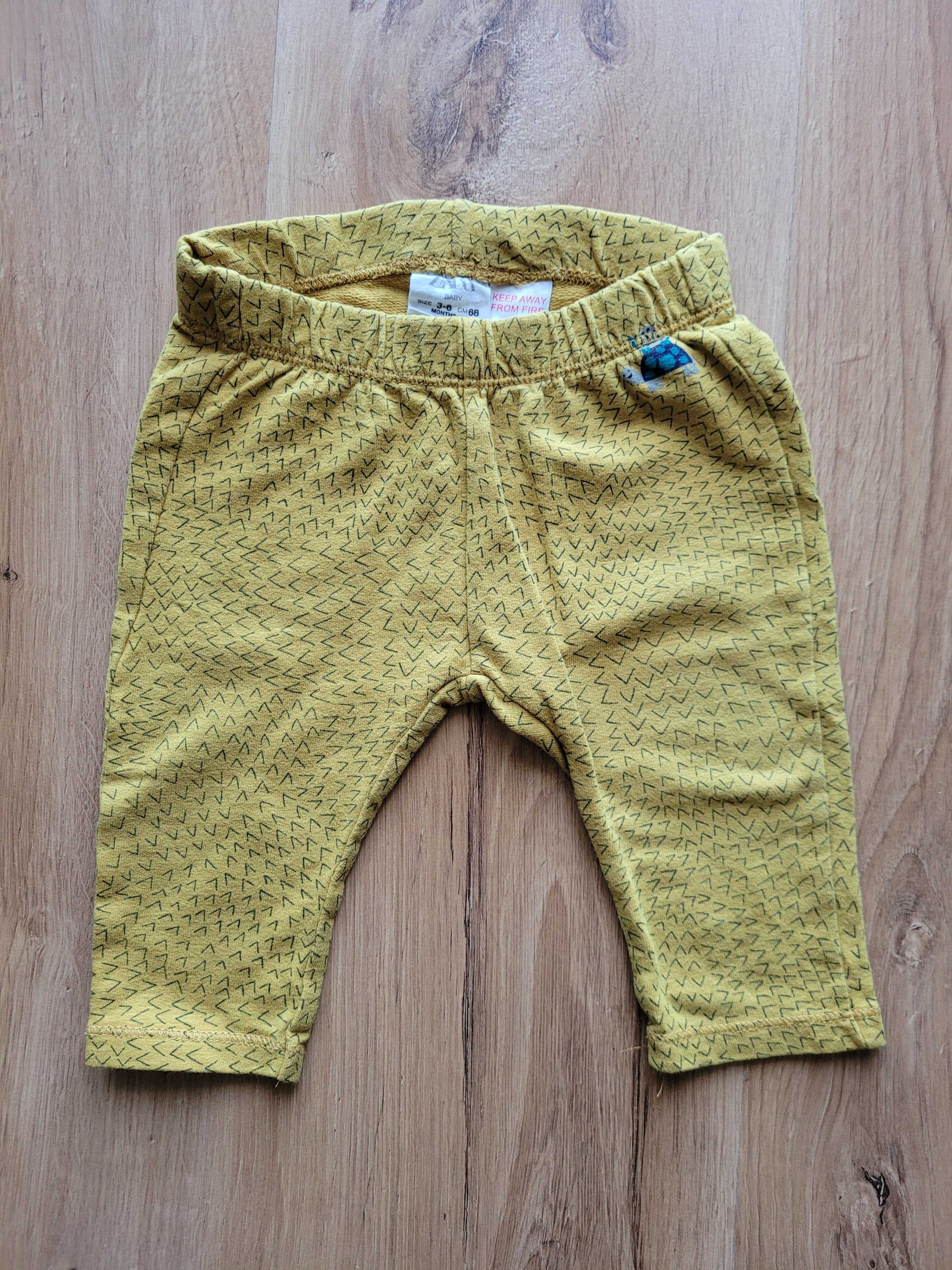 Komplet niemowlęcy unisex H&M Zara 68 3-6 legginsy (nowe) sweter 5szt