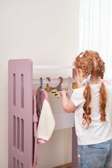 Дитяча шафа / гардероб Монтессорі / шкаф для одягу Лаванда