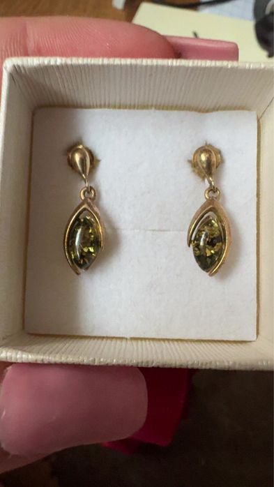 Kolczyki z bursztynem