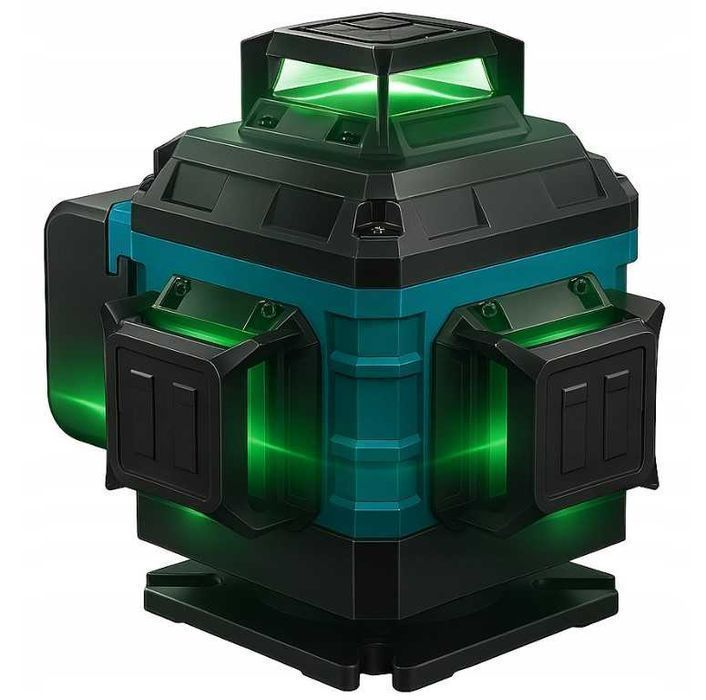 Nowa POZIOMICA LASEROWA 4D 16 LINII Laser Krzyżowy 360 Statyw Walizka