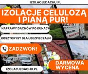Naprawy dachów po kunach / kuna na dachu /  Izolacje pianą i celulozą