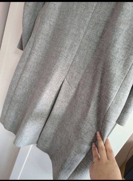 Luksusowy wełniany płaszcz Zara Manteco – rozmiar XL