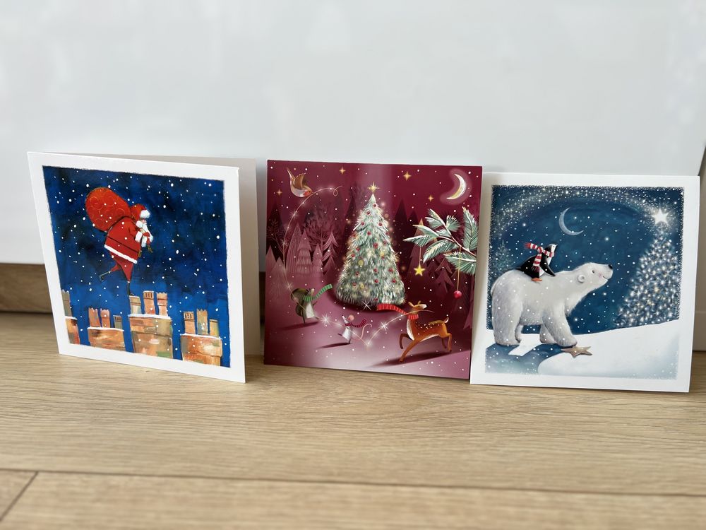 Kartki Świąteczne, 5 sztuk z kopertami (Wielka Brytania)