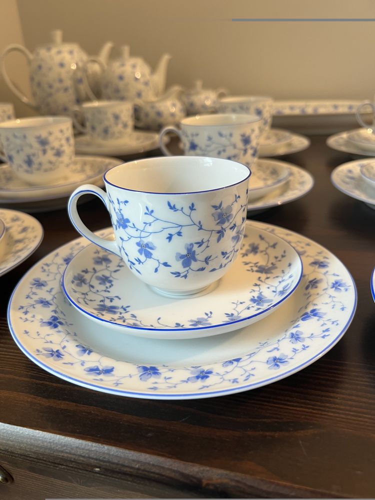 Azrberg Blaubluten serwis kawowy porcelana 12 osób super stan okazja