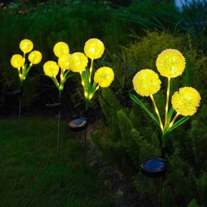 LAMPA Lampka Solarna LED Wbijana KWIATY CZOSNEK Ozdoba Do Ogrodu 2 szt