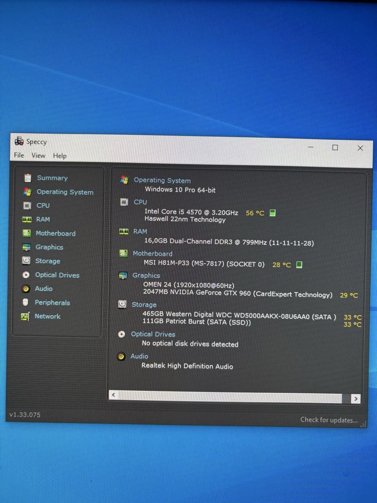 Komputer Gamingowy, i5, 16Gb ram, ssd