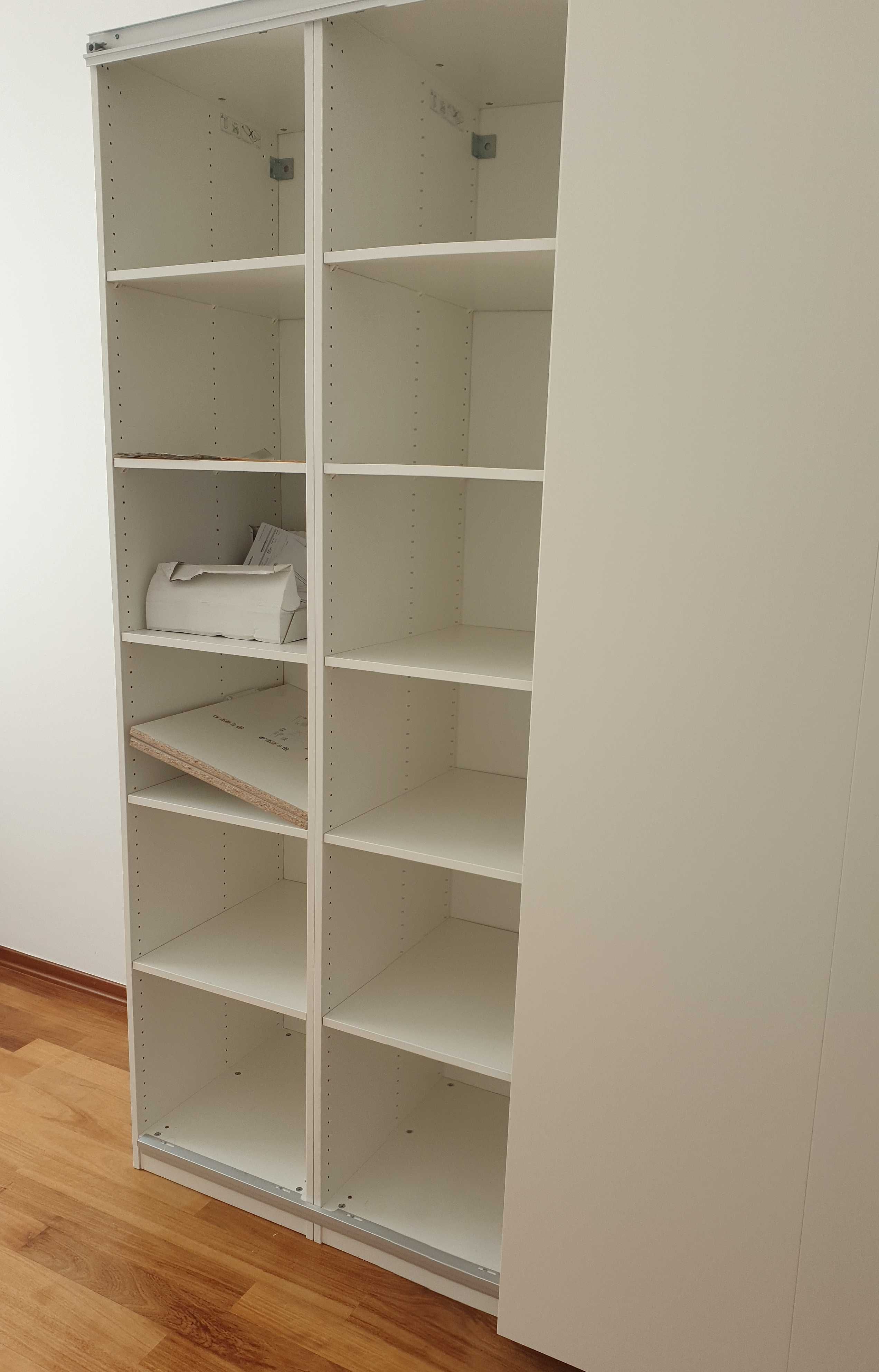 Szafa IKEA PAX z drzwiami przesuwnymi HASVIK,  w. 236, sz. 200, biała!