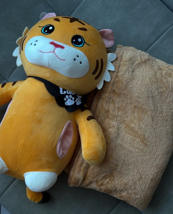 Іграшка-подушка з пледом 3в1 «Тигреня»