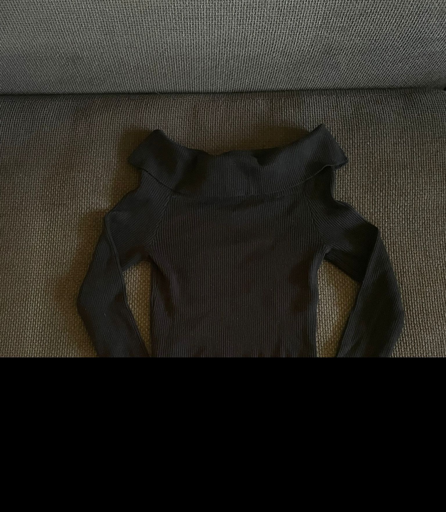 Sweter sweterek bluzka bez ramion odkryte ramiona XS h&m