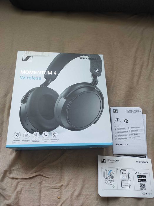 PUDEŁKO Do Sennheiser Momentum 4 + instrukcja jak na zdjęciu