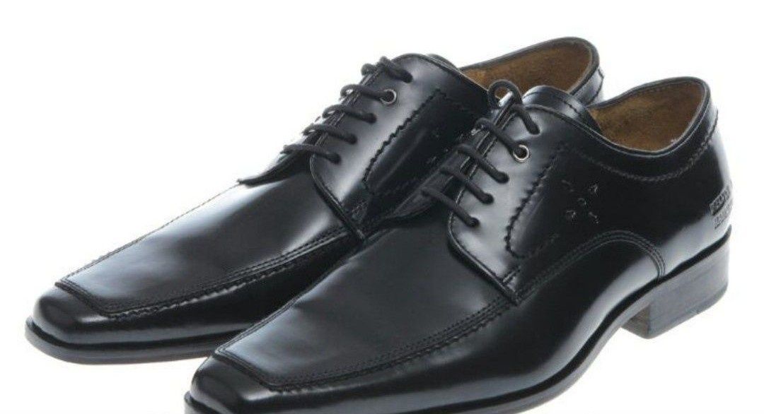 Melvin & Hamilton р.52 кожаные туфли мужские чёрные