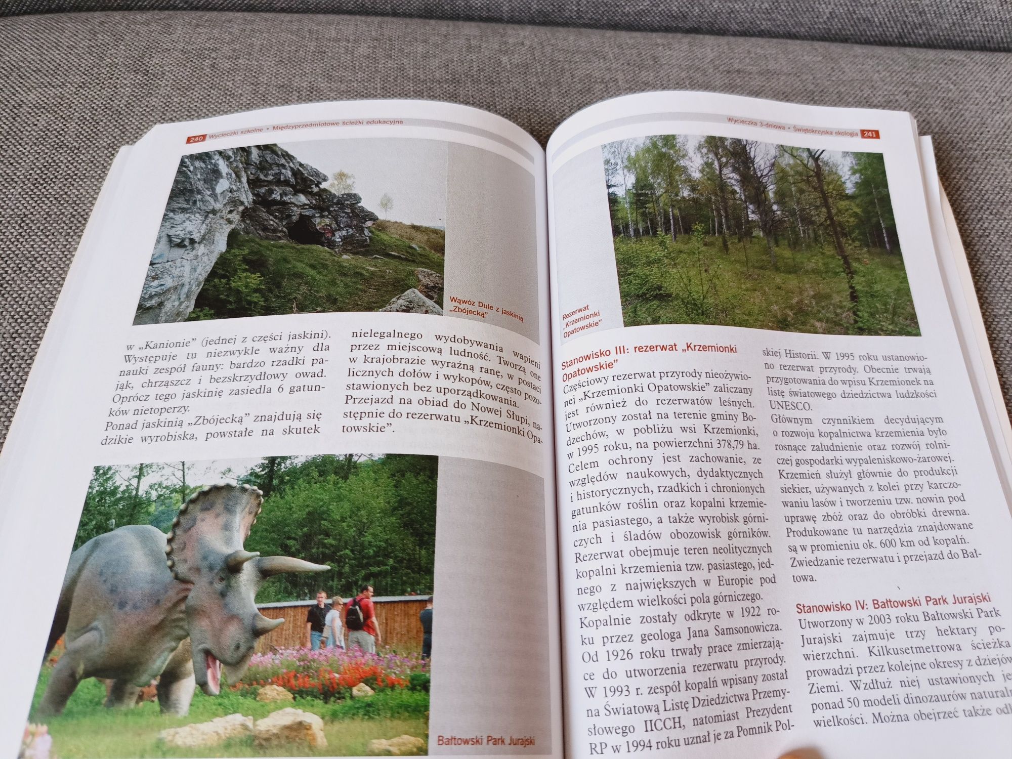 Książka Na szlaku świętokrzskiej przygody, wycieczki szk. po Kielcach
